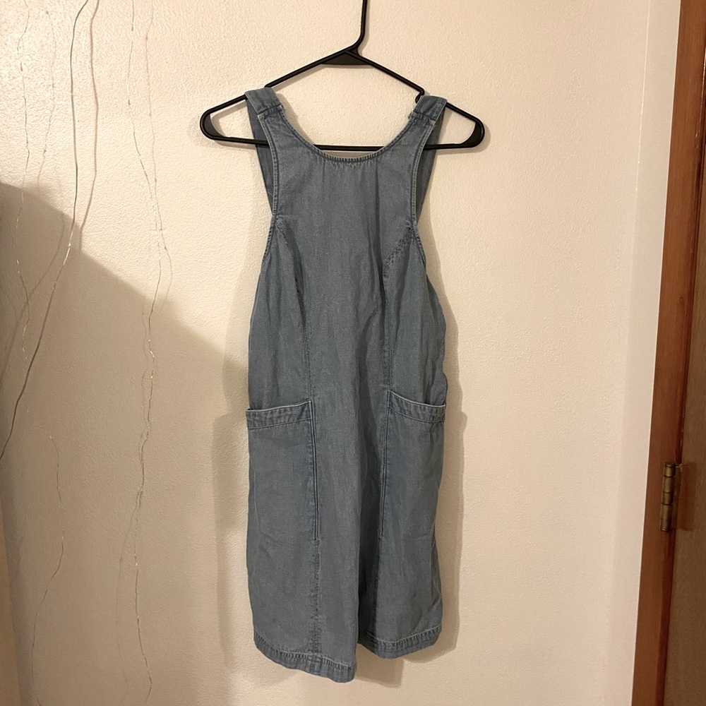 Denim overall dress